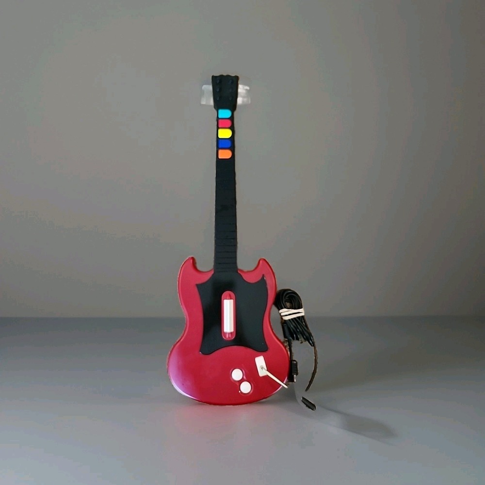 Guitar Hero Gibson SG Red Octane PS2 Red Wired Guitar Controller PSLGH Tested